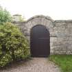 Garden gate, view from W