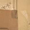 Interior. Coach house, detail of corbel at corner of fireplace