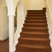 Interior. Ground floor, staircase, view from S