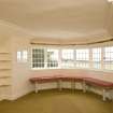 Interior. 1st floor, bedroom, view from E showing window seat