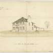 House for W A Ross.
Sketch of proposed villa from South-East, Stornoway, Lewis..