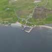 Oblique aerial view of Uyeasound, looking NW.