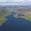 General oblique aerial view of Weisdale Voe and Hellister, looking NNE.