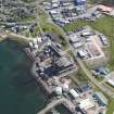 Oblique aerial view centred on the Power Station, Lerwick, looking S.