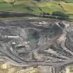 Oblique aerial view of St Ninians open cast mine, taken from the W.
