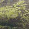 Oblique aerial view of the remains of the enclosure and rig on Park Knowe, taken from the NNE.