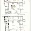 Plan of ground and first floor, Argyll's Lodging, Stirling.