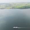 General oblique aerial view of the ferry in Loch Ryan, taken from the E.