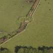 Oblique aerial view of East Aquhorthies recumbent stone circle, taken from the WSW.
