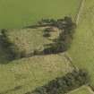 Oblique aerial view of Dunnideer recumbent stone circle, taken from the NW.