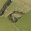 Oblique aerial view of Dunnideer recumbent stone circle, taken from the S.