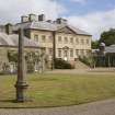 Central block of house with obelisk, view from SW