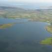General oblique view of the Loch of Stenness with the Ring of Brodgar to the left, taken from the SW.