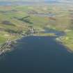 General oblique aerial view of Finstown, taken from the E.