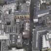 Oblique aerial view of the Cowgate, Edinburgh, centred on the Society of Solicitors' Library, taken from the W.