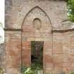 W turret, view or doorway from E