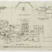 First floor plan.
Titled: 'Lochcote House, Linlithgow. Alterations for Mrs Darby'.