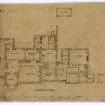 Ground floor plan.
Titled: 'Lochcote House, Linlithgow. Alterations for Mrs Darby'.