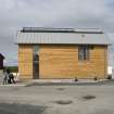 Side elevation of Plot 14, The Skylight Home by Richard Murphy Architects, taken from the S.