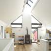 Interior view of Plot 14, The Skylight Home by Richard Murphy Architects.