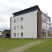 Rear view of Plot 8, The Apartments by Keppie Design, taken from the W.