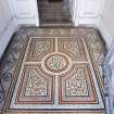 Interior. Ground floor. Vestibule.  Mosaic flooring. Detail