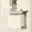 Aberdeen, King's College.
Drawing showing roof plan.
Insc: 'No IV, King's College, Aberdeen, Plan Of Roofs'.
