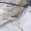 Oblique aerial view of Stobs Camp under snow, looking NNE.
