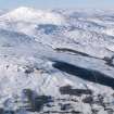 General oblique aerial view of the Garth Lodge area with Schiehallion beyond, looking NNW.