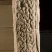 Detail of edge of cross slab with interlace pattern