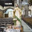 Interior. Lady aisle, statue of Christ