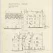 North and West elevations with some building dates.  
Insc: 'Drawn by A.A. MacCulloch, City Architects Department, City Chambers, Edinburgh. August 1942'