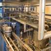 Belhaven Brewery, Kegging Hall. Interior. View of kegging lines from west. There are six lanes.