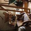 Interior. View of former milling floor, S range, first floor: former bere meal stones