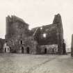 Historic photograph showing view of Dean Castle, Kilmarnock prior to restoration.