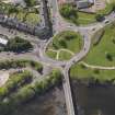 Oblique aerial view of the city centred on the Customs roundabout, taken from the E.