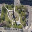 Oblique aerial view of the St. Andrew's Square Gardens centred on the monument, taken from the ENE.