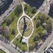Oblique aerial view of the St. Andrew's Square Gardens centred on the monument, taken from the NE.