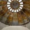 Interior view showing detail of the cast iron domed ceiling of the Argyll Mausoleum, St Munn's Church, Kilmun.