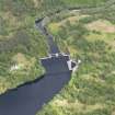 Oblique aerial view of Clunie Dam, taken from the SSW.