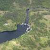 Oblique aerial view of Clunie Dam, taken from the S.