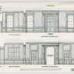 Kinross House, interior.
Elevations of East and West walls and recessed portions.
Insc: "Kinross House. Half Inch Details of Entrance Hall Finishings. Sheet No 2."