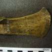 Inscription on Bronze Age (1400-1300 BC) axe head found on Windshiel farm around 1870.