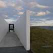 View of the An Turas waiting room, Gott Bay, Tiree, taken from the South-East looking towards the entrance.