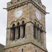 Tower, Dalziel High Parish Church, Motherwell. Detail