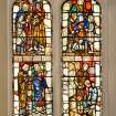 Interior.Thomas Clark Muir stained glass window. Detail