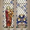Interior. Thomas Napier Burness stained glass window. Detail