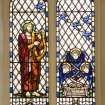 Interior. Thomas Napier Burness stained glass window. Detail