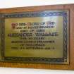 Interior. Typical memorial brass. Detail