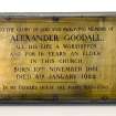 Interior. Typical memorial brass. Detail